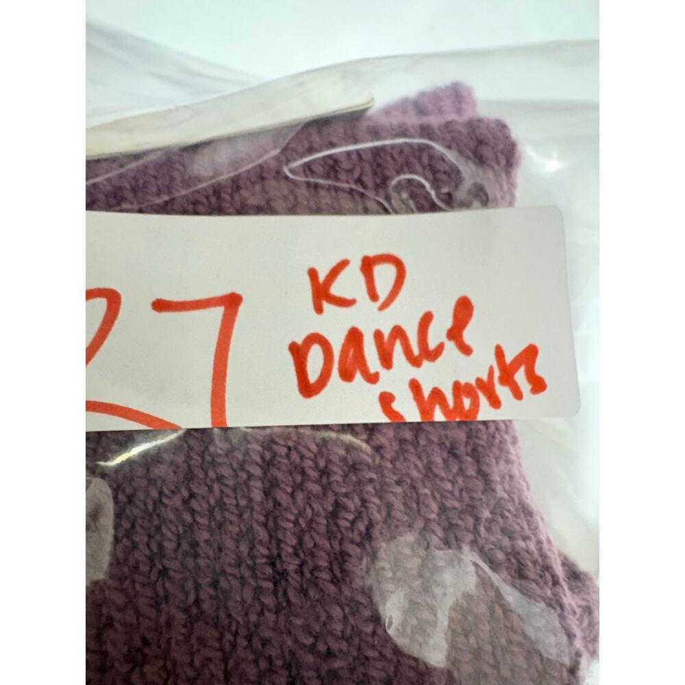 KD Dance New York Mauve Knit Fold Down Waist Ballet Dance Shorts Adult Medium - Picture 10 of 10
